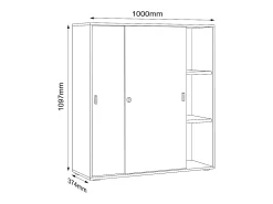 Gabinete do escritório Salia Branco A. 110 x L. 100 x P. 37 cm