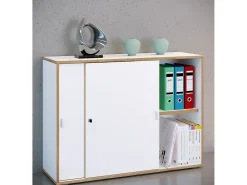 Gabinete do escritório Salia Branco A. 74 x L. 100 x P. 37 cm