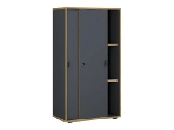 Gabinete do escritório Salia Antracite A. 110 x L. 60 x P. 37 cm