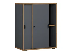 Gabinete do escritório Salia Antracite A. 74 x L. 60 x P. 37 cm