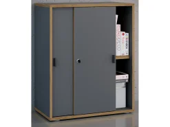 Gabinete do escritório Salia Antracite A. 74 x L. 60 x P. 37 cm