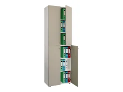 Gabinete do escritório Ulas Branco/cinza A. 220 x L. 70 x P. 40cm