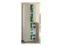 Gabinete do escritório Ulas Branco/cinza A. 220 x L. 70 x P. 40cm