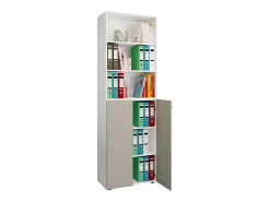 Gabinete do escritório Ulas Branco/cinza A. 220 x L. 70 x P. 40cm