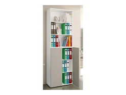 Gabinete do escritório Ulas Branco/cinza A. 220 x L. 70 x P. 40cm