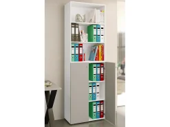 Gabinete do escritório Ulas Branco/cinza A. 220 x L. 70 x P. 40cm