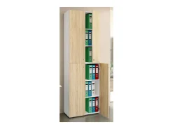 Gabinete do escritório Ulas Branco/carvalho Sonoma A. 220 x L. 70 x P. 40cm