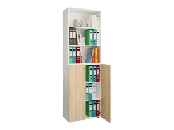 Gabinete do escritório Ulas Branco/carvalho Sonoma A. 220 x L. 70 x P. 40cm