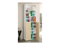 Gabinete do escritório Ulas Branco/carvalho Sonoma A. 220 x L. 70 x P. 40cm