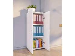 Gabinete do escritório Ulas Branco A. 108 x L. 49 x P. 34 cm