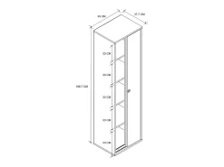 Gabinete do escritório Ulas Antracite A. 168 x L. 49 x P. 38 cm