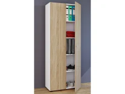 Gabinete do escritório Vandol Branco/carvalho Sonoma L. 70 x A. 178 x P. 40 cm