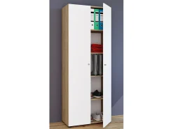 Gabinete do escritório Vandol Carvalho Sonoma / branco L. 70 x A. 178 x P. 40 cm