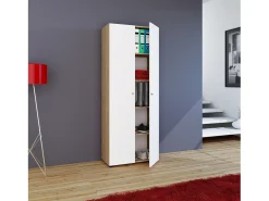 Gabinete do escritório Vandol Carvalho Sonoma / branco L. 70 x A. 178 x P. 40 cm