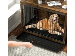 Gaiola industrial de madeira para cães, gaiola grande para cães, gatos, coelhos, móveis industriais para uso interno, 97 x 59 x 75 cm