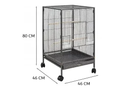 Gaiola metálica para aves exóticas, aviário para papagaios e canários