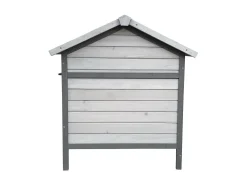 Gaiola para coelho com casinha para roedores e roda livre 146 cm cinza claro 16_0002237