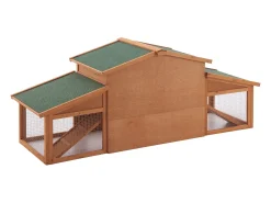 Gaiola para coelho de dois níveis 72 x 180 x 62 cm abeto natural 03_0006810