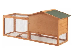 Gaiola para coelho de dois níveis 68 x 156 x 52 cm abeto natural 03_0006809