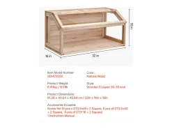 Gaiola para Hamster Roedor, SucceBuy Gaiola de Madeira para Hamster, 81 cm, Habitat para Ratos, Roedores e Pequenos Animais