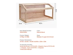 Gaiola para Hamster Roedor, SucceBuy Gaiola de Madeira para Hamster, 101 cm, Habitat para Ratos, Roedores e Pequenos Animais