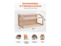 Gaiola para Hamster Roedor, SucceBuy Gaiola de Madeira para Hamster, 101 cm, Habitat para Ratos, Roedores e Pequenos Animais