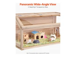 Gaiola para Hamster Roedor, SucceBuy Gaiola de Madeira para Hamster, 101 cm, Habitat para Ratos, Roedores e Pequenos Animais