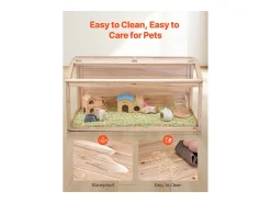 Gaiola para Hamster Roedor, SucceBuy Gaiola de Madeira para Hamster, 101 cm, Habitat para Ratos, Roedores e Pequenos Animais