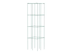 Gaiolas para Tomates SucceBuy Conjunto com 6 Gaiolas para Tomates Suporte Quadrado de Aço de 100 cm para Plantas de Jardim Verde