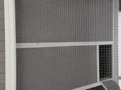 Galinheiro de madeira com cercado, 10 galinhas, C266 x L174 x A205 cm branco - FERAS