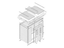 Galpão de madeira - 2.22 m² / H200x204x142 cm - M311C
