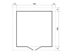 Galpão de madeira - 3.53 m² / H218x216x206 cm - M343C+M343G