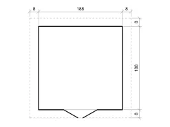 Galpão de madeira - 3.53 m² / H200x204x204 cm - M309F