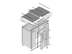 Galpão de madeira - 2.63 m² / H200x239x142 cm - M310C