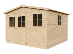 Galpão de madeira - 9 m² / H226x324x316 cm - M335+M335G