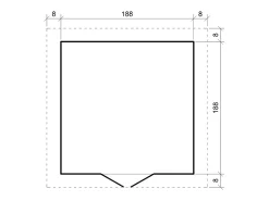 Galpão de madeira - 3.53 m² / H200x204x204 cm - M309C