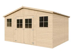 Galpão de madeira - 12 m² / H246x418x320 cm - M331+M331G