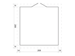 Galpão de madeira - 4.33 m² / H218x236x226 cm - M369C