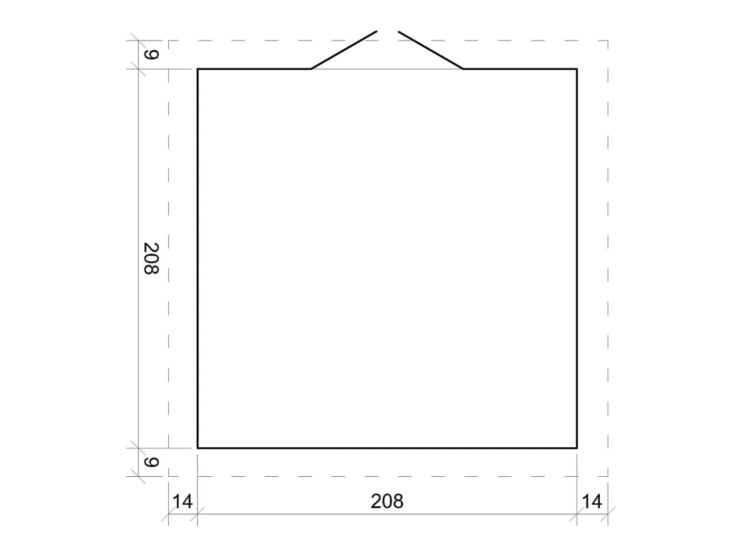 Galpão de madeira - 4.33 m² / H218x236x226 cm - M369C