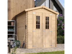 Galpão de madeira com chão impregnado - 2.82 m² / H218x196x186 cm - M320C+M320G