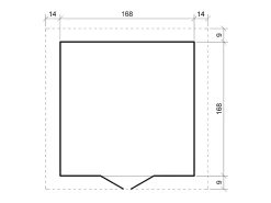 Galpão de madeira com chão impregnado - 2.82 m² / H218x196x186 cm - M320C+M320G
