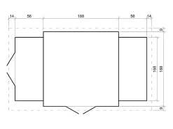 Galpão de madeira com chão impregnado - 5.47 m² / H218x328x206 cm - M389C+M389G