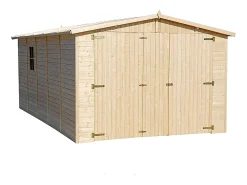 Garage de madeira - 15 m² / H222x516x324 cm - M101