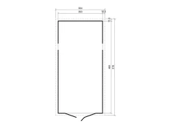 Garage de madeira - 15 m² / H222x516x324 cm - M101