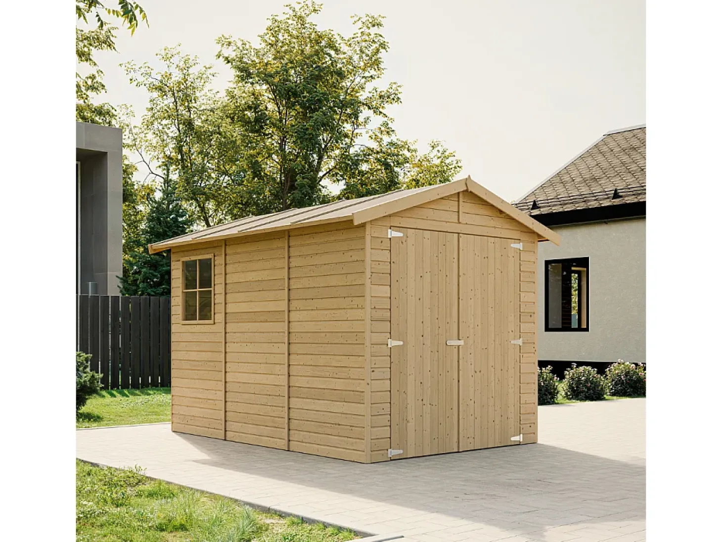 Garage de madeira - 6 m² / H222x320x244 cm - M105