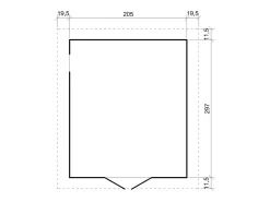 Garage de madeira - 6 m² / H222x320x244 cm - M105