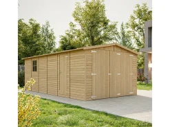Garage de madeira - 18 m² / H222x616x324 cm - M102