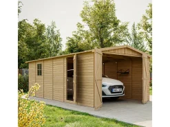 Garage de madeira - 18 m² / H222x616x324 cm - M102