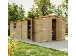 Garage de madeira - 18 m² / H222x616x324 cm - M102