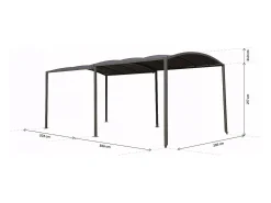 Garagem de metal extensível 